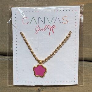 Bella Canvas Kids Gold Flower Pendant Necklace